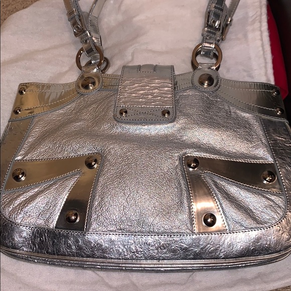 Metallic silver AUTHENTIC Versace shoulder bag - Picture 4 of 7